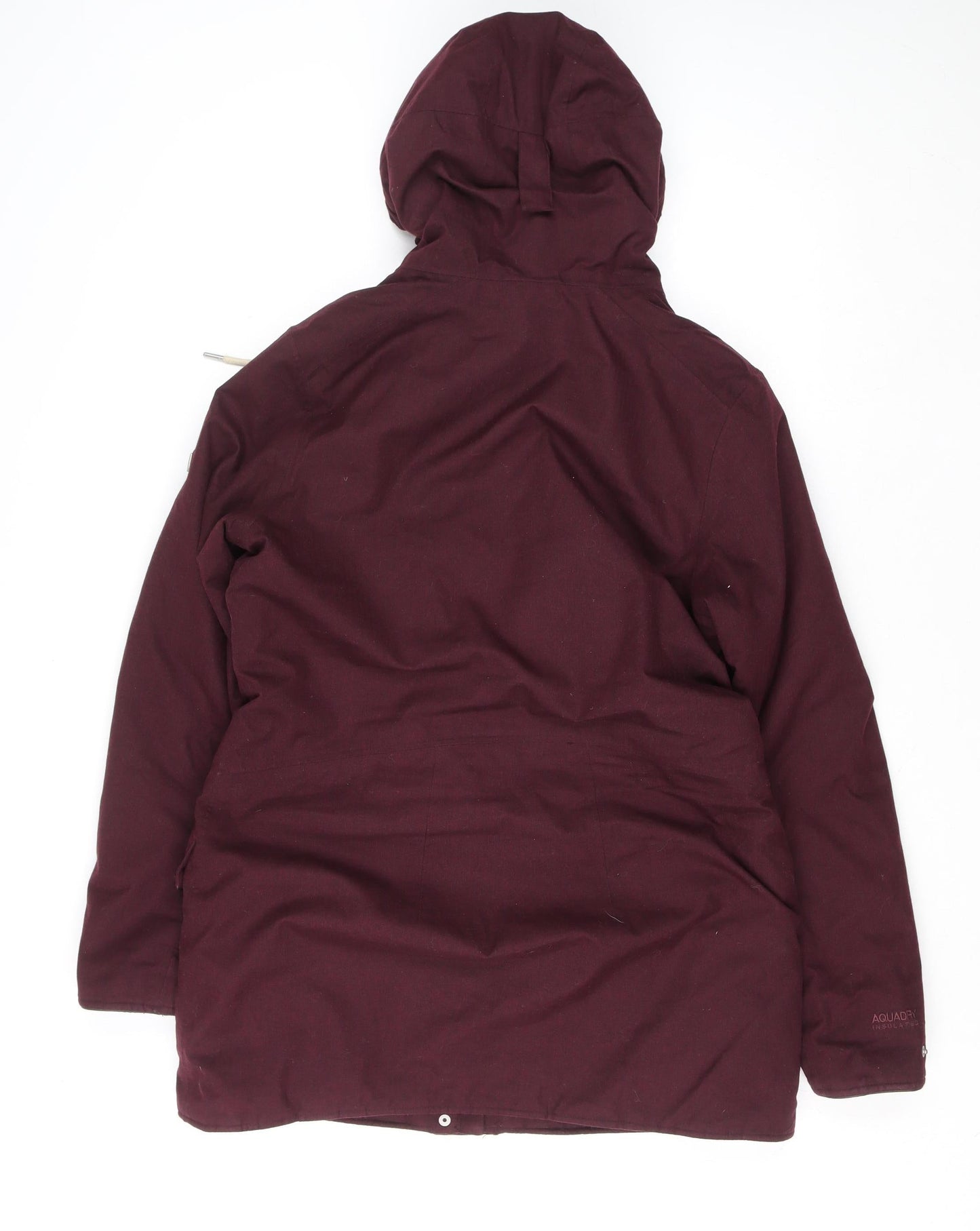 Craghoppers Womens Red Parka Coat Size 12 Waterproof Hooded Jacket