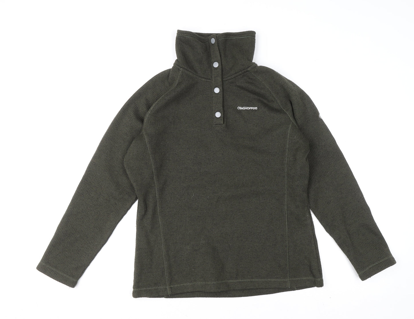 Craghoppers Women Green Fleece Henley Jumper UK 12