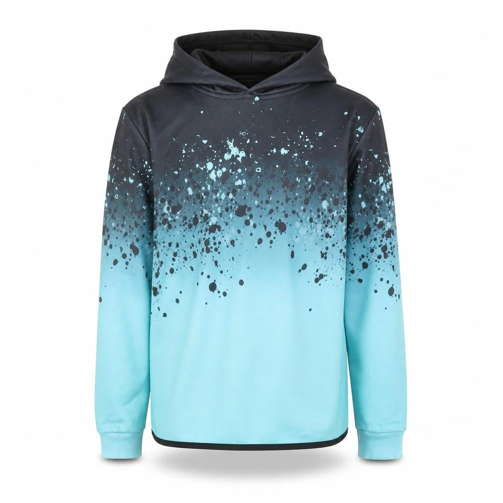 DFTD Boys Blue Ombre Pullover Hoodie 13-14 Years Polyester Cotton