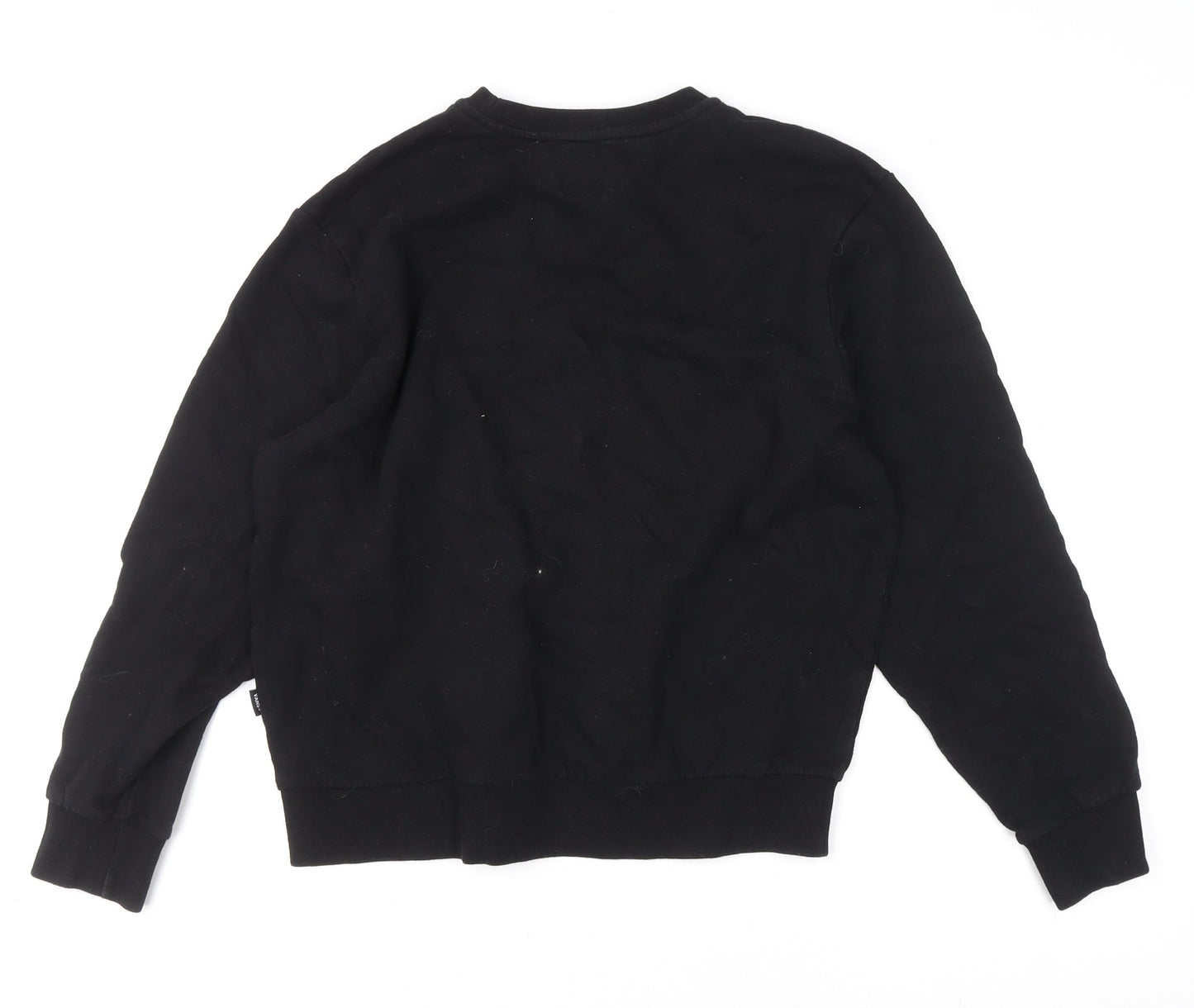 Vans Men's Black Relaxed Fit Long Sleeve Crew Neck Sweatshirt Small