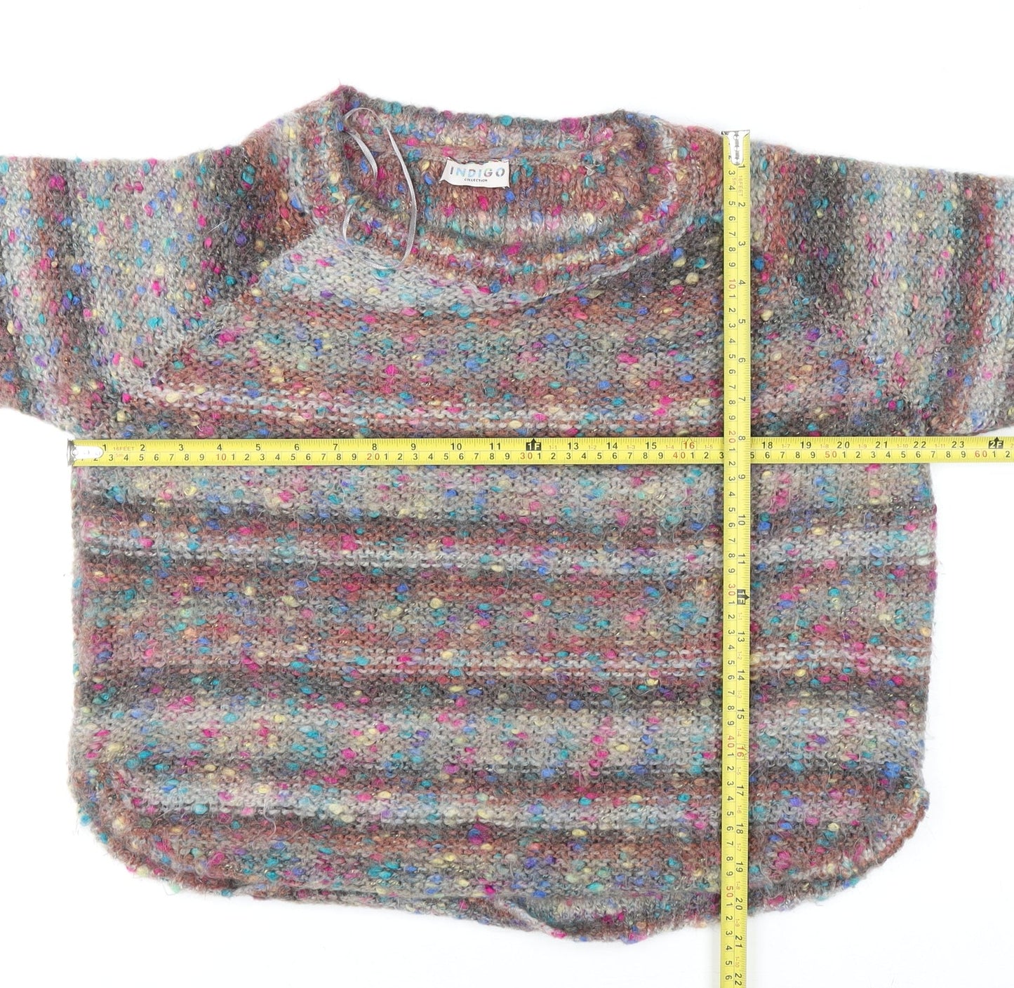 Marks and Spencer Women’s Multicoloured Mohair Acrylic Knit Jumper UK 14