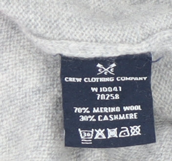 Crew Clothing Womens Grey Pink Stripe Roll Neck Jumper Size 10