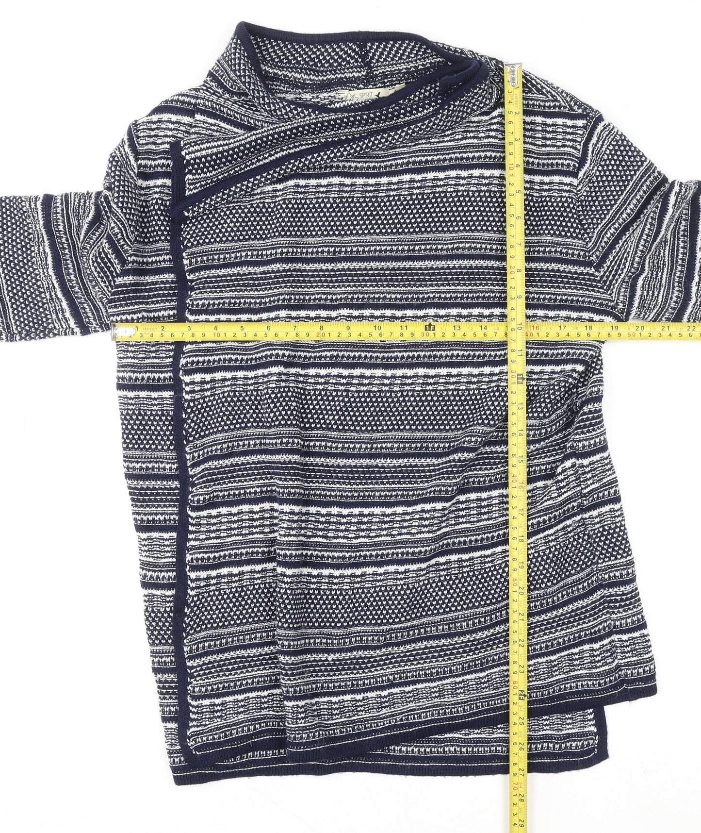 Marks & Spencer Spirit Women Navy White Size 16 Striped Cardigan