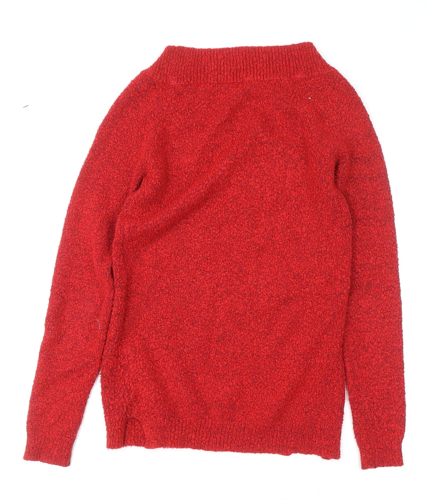 M&Co Women Red Chunky Knit Pullover Jumper Size 8