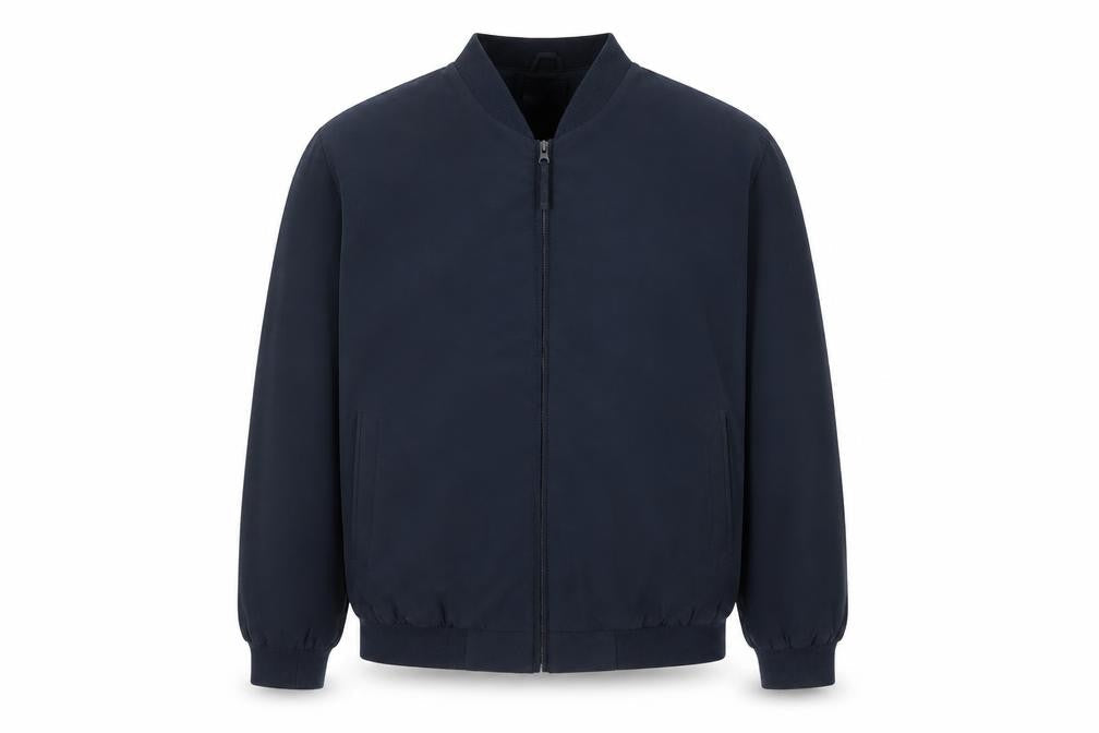EASY Classic Collection Men's Blue Bomber Jacket L Polyester Zip Up