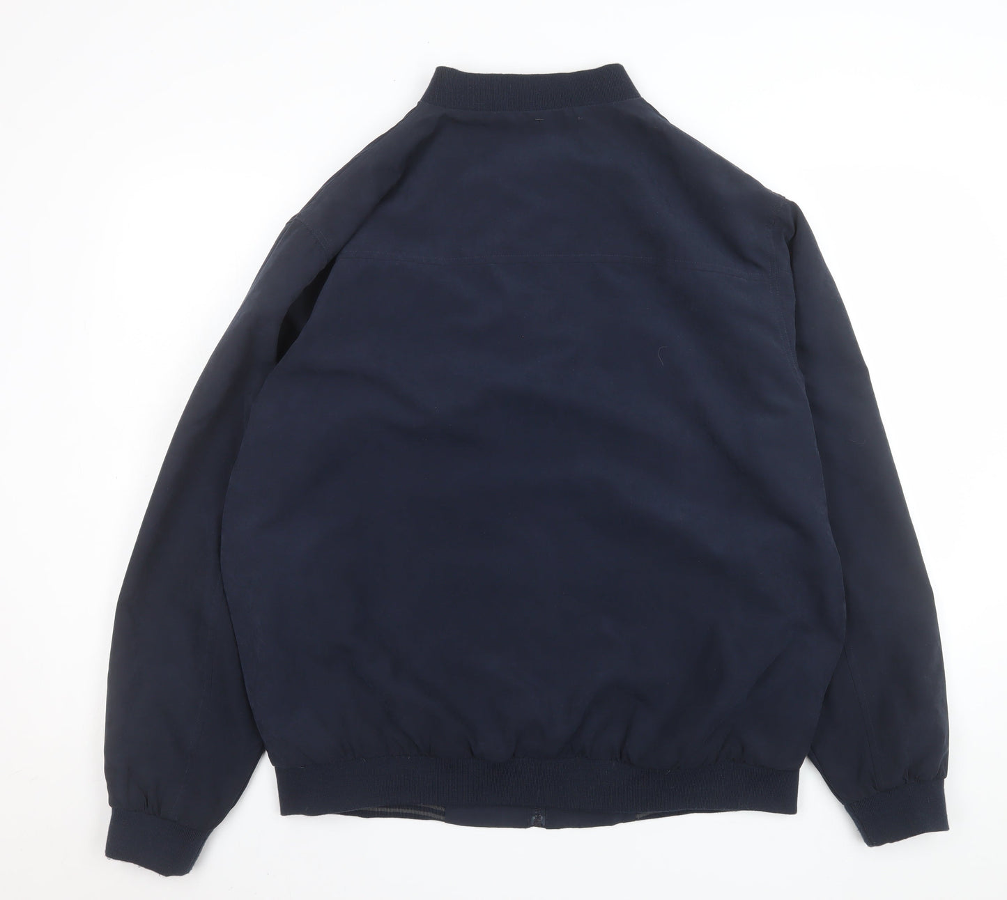 EASY Classic Collection Men's Blue Bomber Jacket L Polyester Zip Up