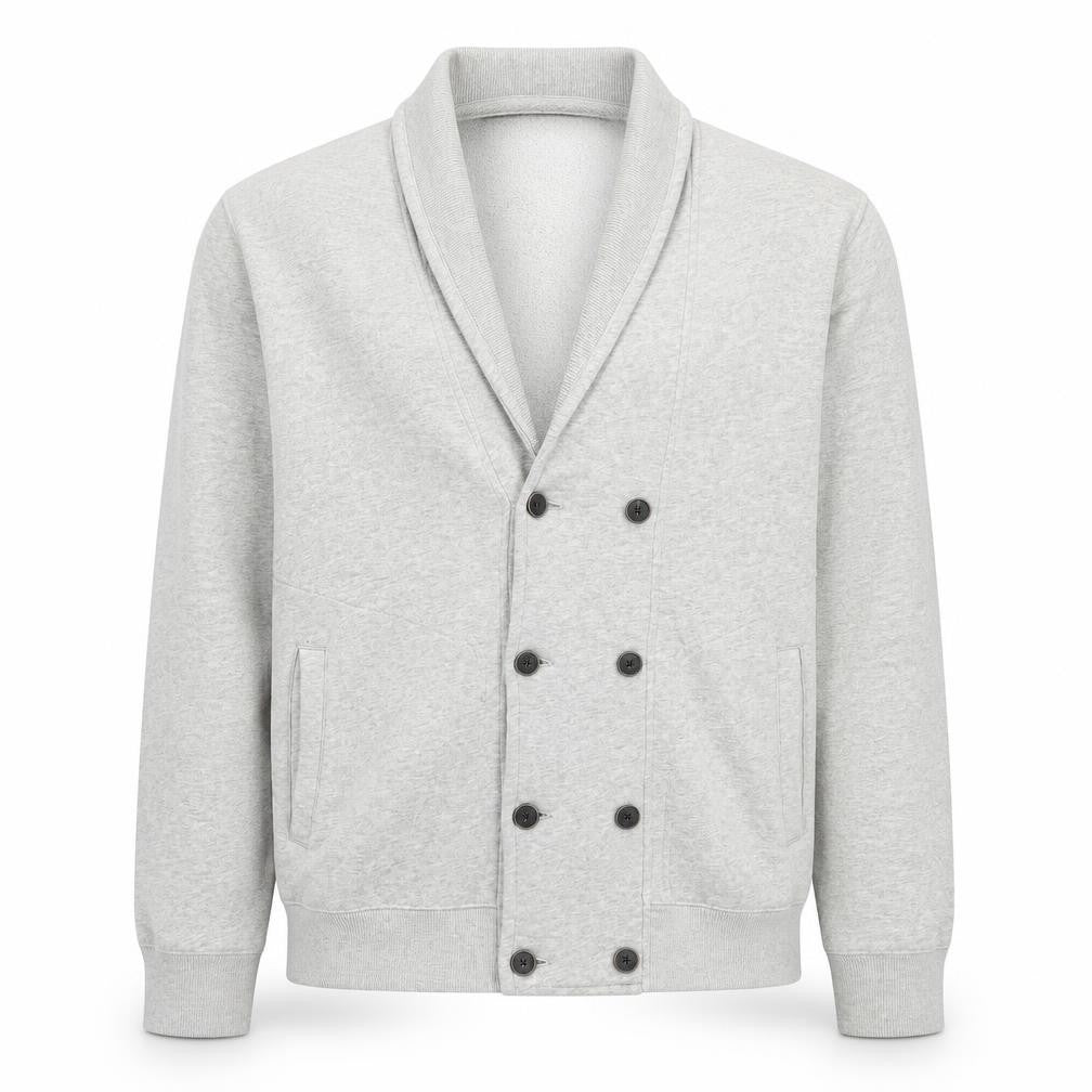 H&M Men Grey Shawl Collar Button Jacket XL Cotton Blend Casual
