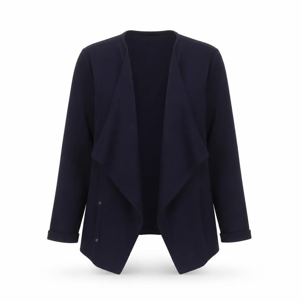 Wallis Women Blue Knit Mid-Length Open Basic Jacket M