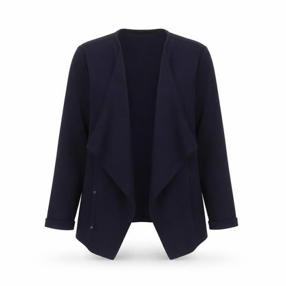 Wallis Women Blue Knit Mid-Length Open Basic Jacket M