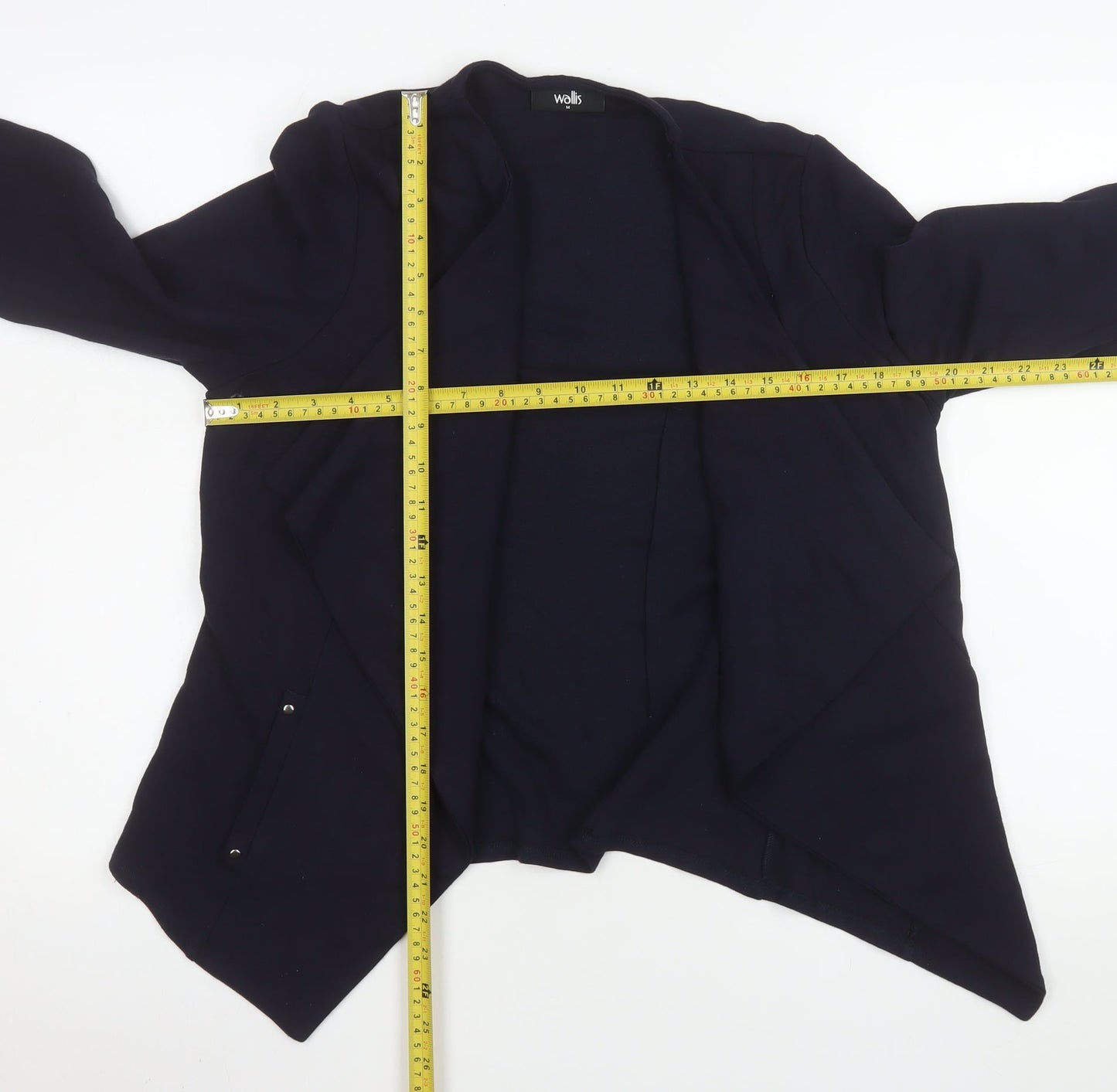 Wallis Women Blue Knit Mid-Length Open Basic Jacket M