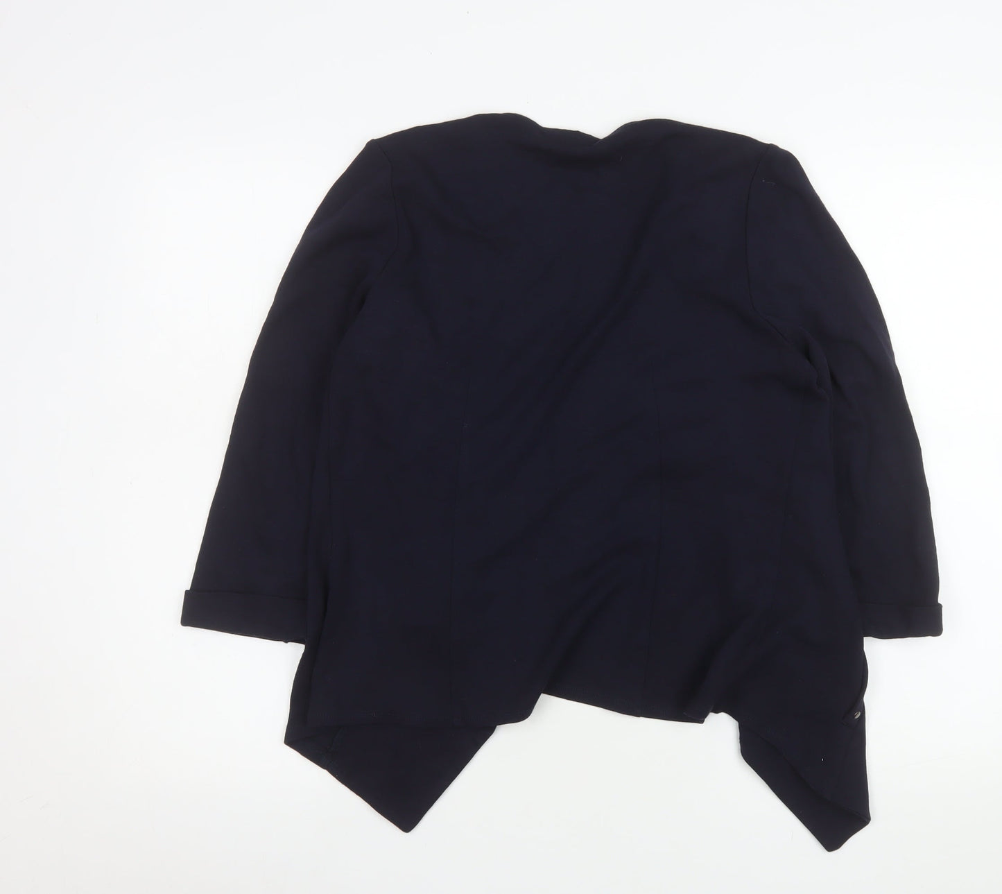 Wallis Women Blue Knit Mid-Length Open Basic Jacket M