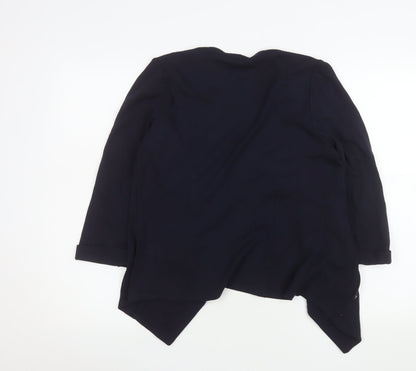 Wallis Women Blue Knit Mid-Length Open Basic Jacket M
