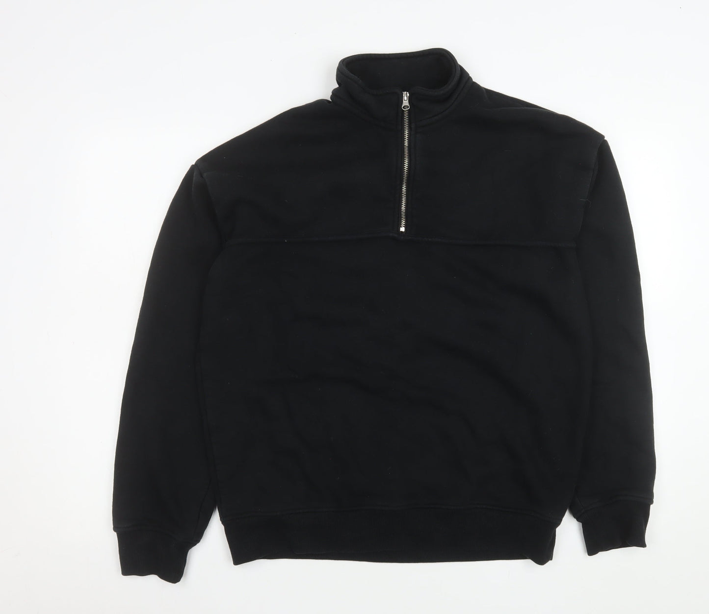 Forever 21 Men’s Black Fleece 1/2 Zip Pullover Sweatshirt Size S