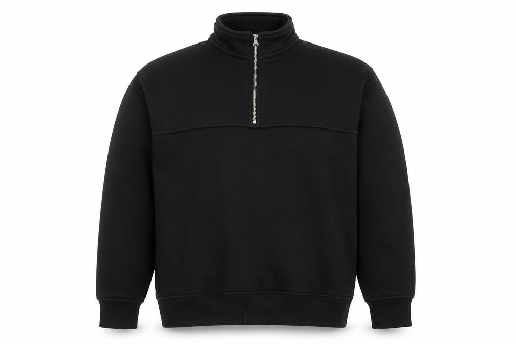 Forever 21 Men’s Black Fleece 1/2 Zip Pullover Sweatshirt Size S