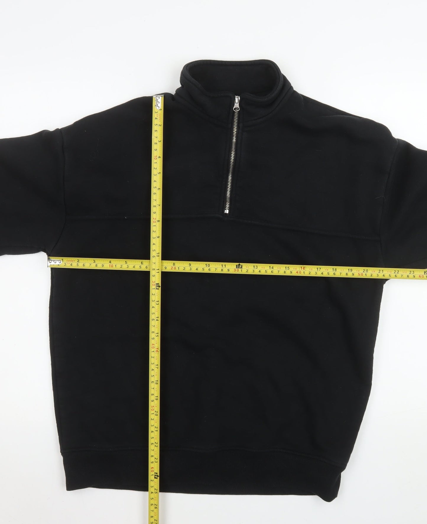 Forever 21 Men’s Black Fleece 1/2 Zip Pullover Sweatshirt Size S
