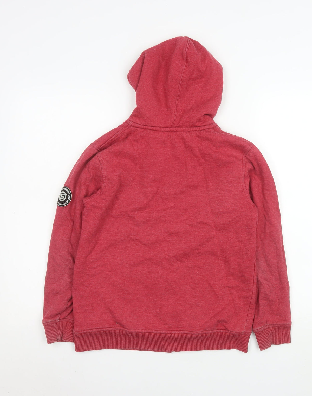 Surfanic Boys Red Hooded Lined Full Zip Fleece Jacket Size 164