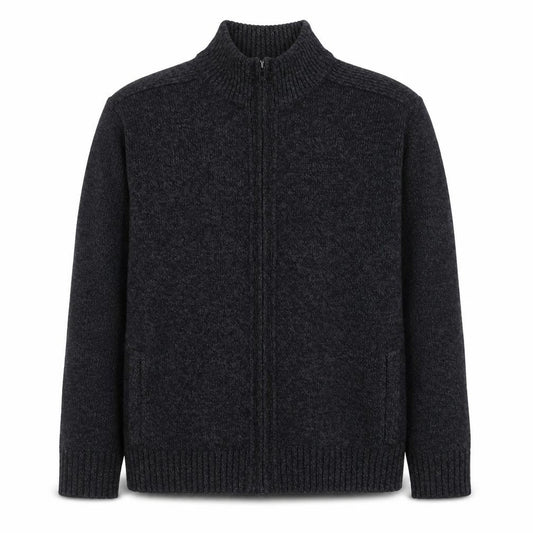 Marks & Spencer Men's Black Acrylic Full Zip Knit Jacket L
