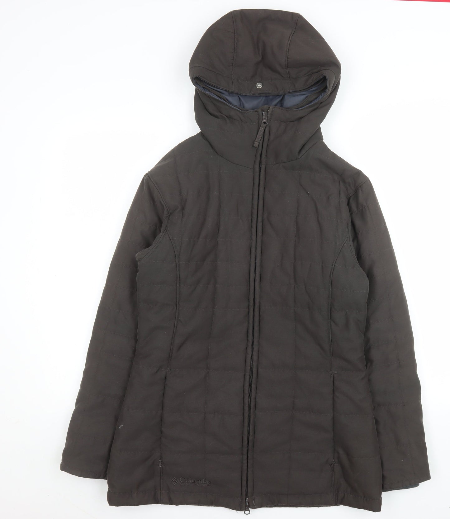 Columbia Women’s Brown Hooded Mid-Length Puffer Jacket M