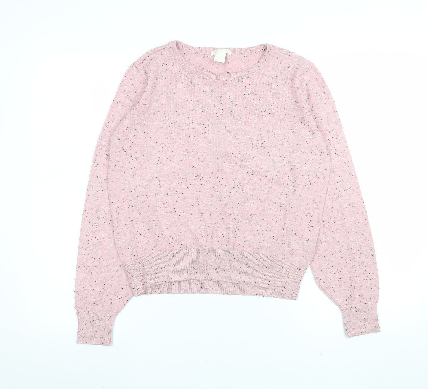 BASIC Women’s Pink Crew Neck Knit Jumper Size 8