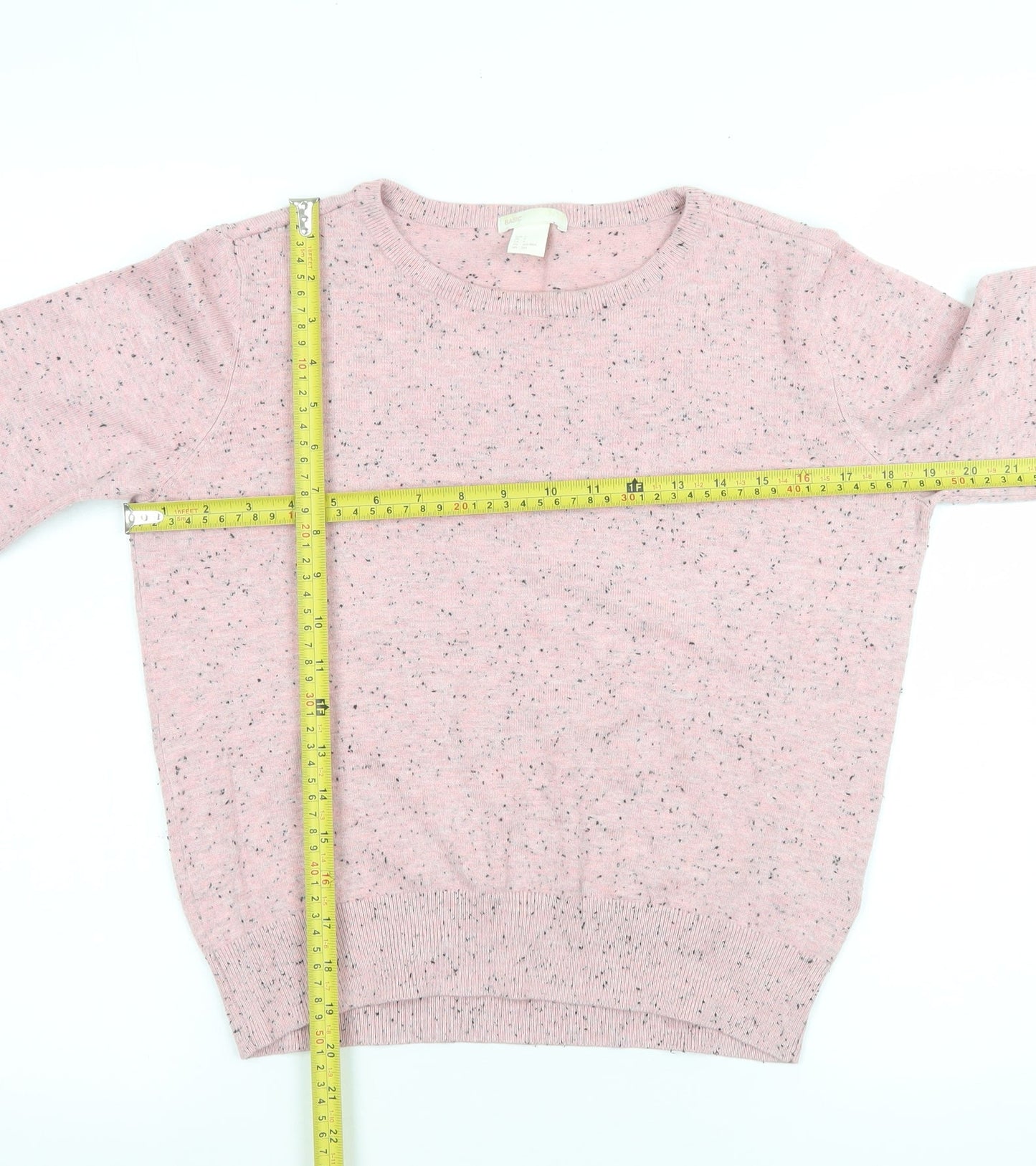 BASIC Women’s Pink Crew Neck Knit Jumper Size 8