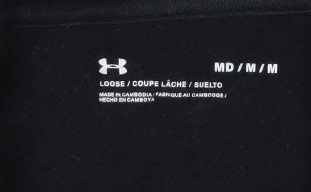 Under Armour Women's Black Cotton Blend Pullover Hoodie Medium