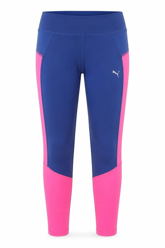 Puma Women's Blue Pink Leggings Size 14 Compression Running Trousers