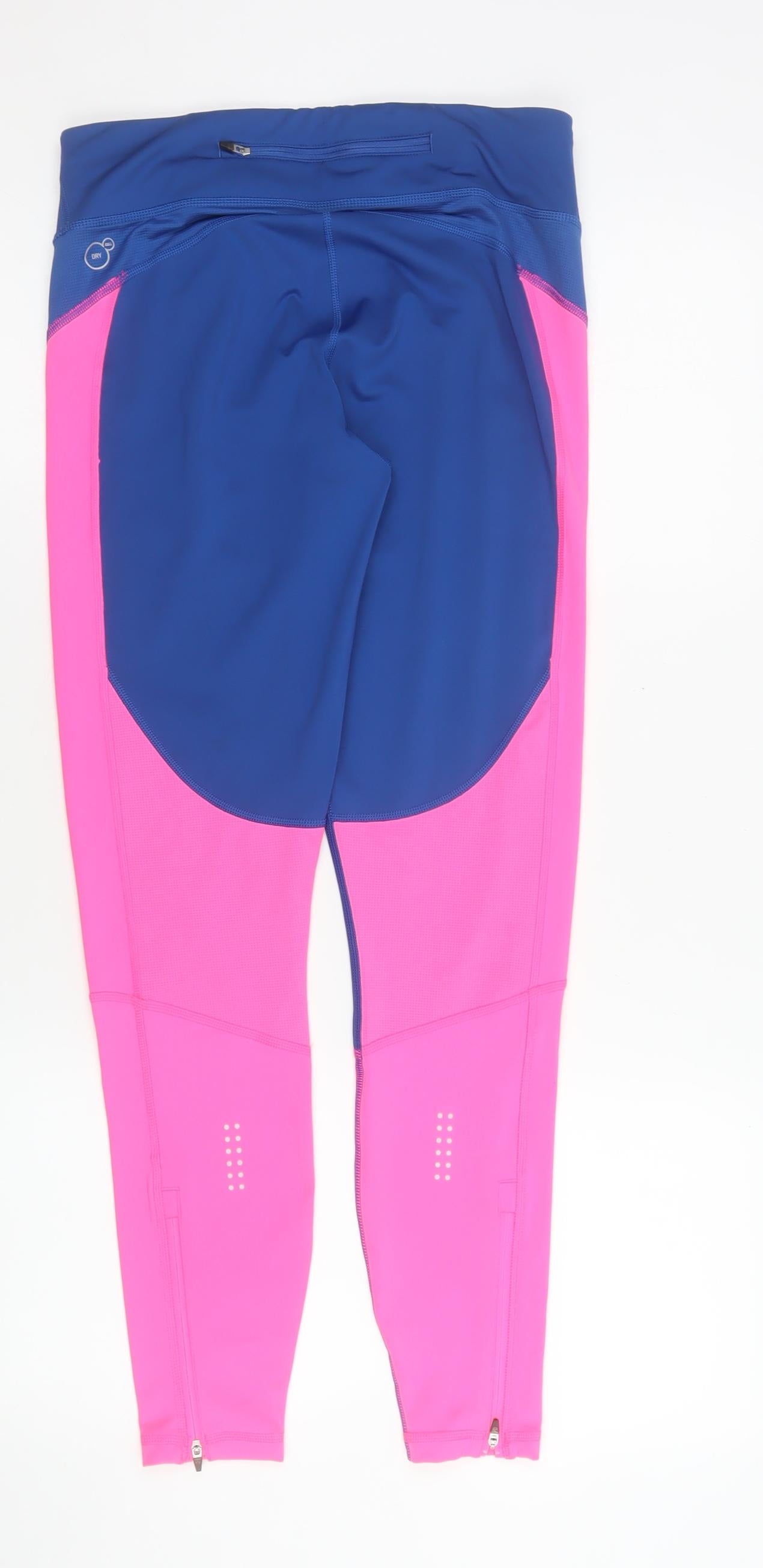Puma Women's Blue Pink Leggings Size 14 Compression Running Trousers