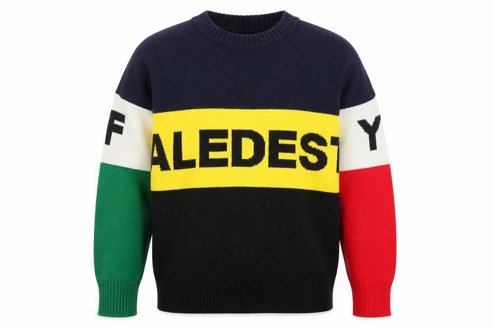 Cooperative Men's Multicoloured Crew Neck Pullover Jumper XS