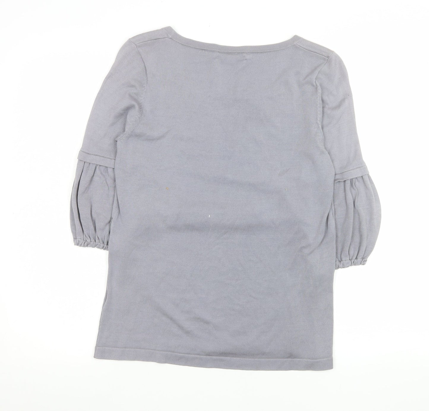 Rose Nacré Women’s Grey Silk Cotton Scoop Neck Jumper L