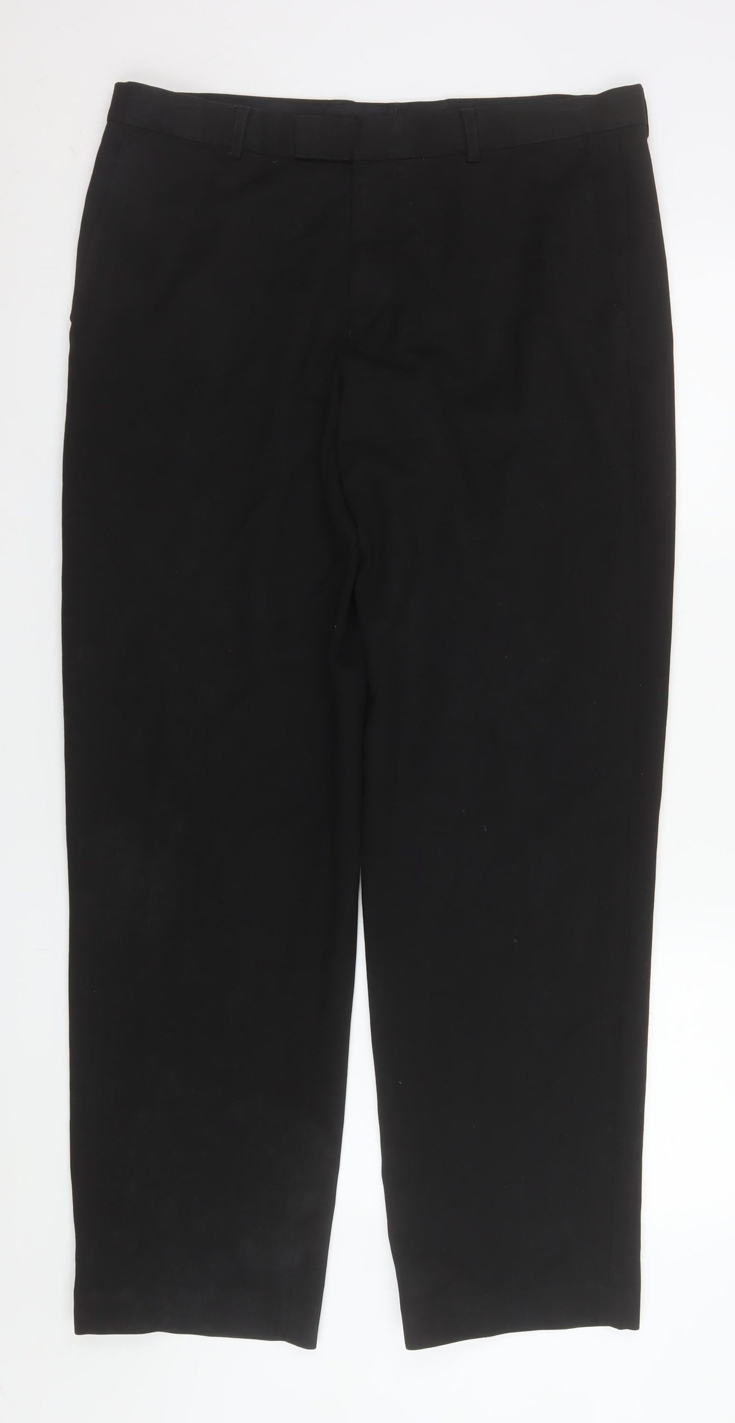 St Bernard Men’s Black 36x33 Regular Fit Dress Pants