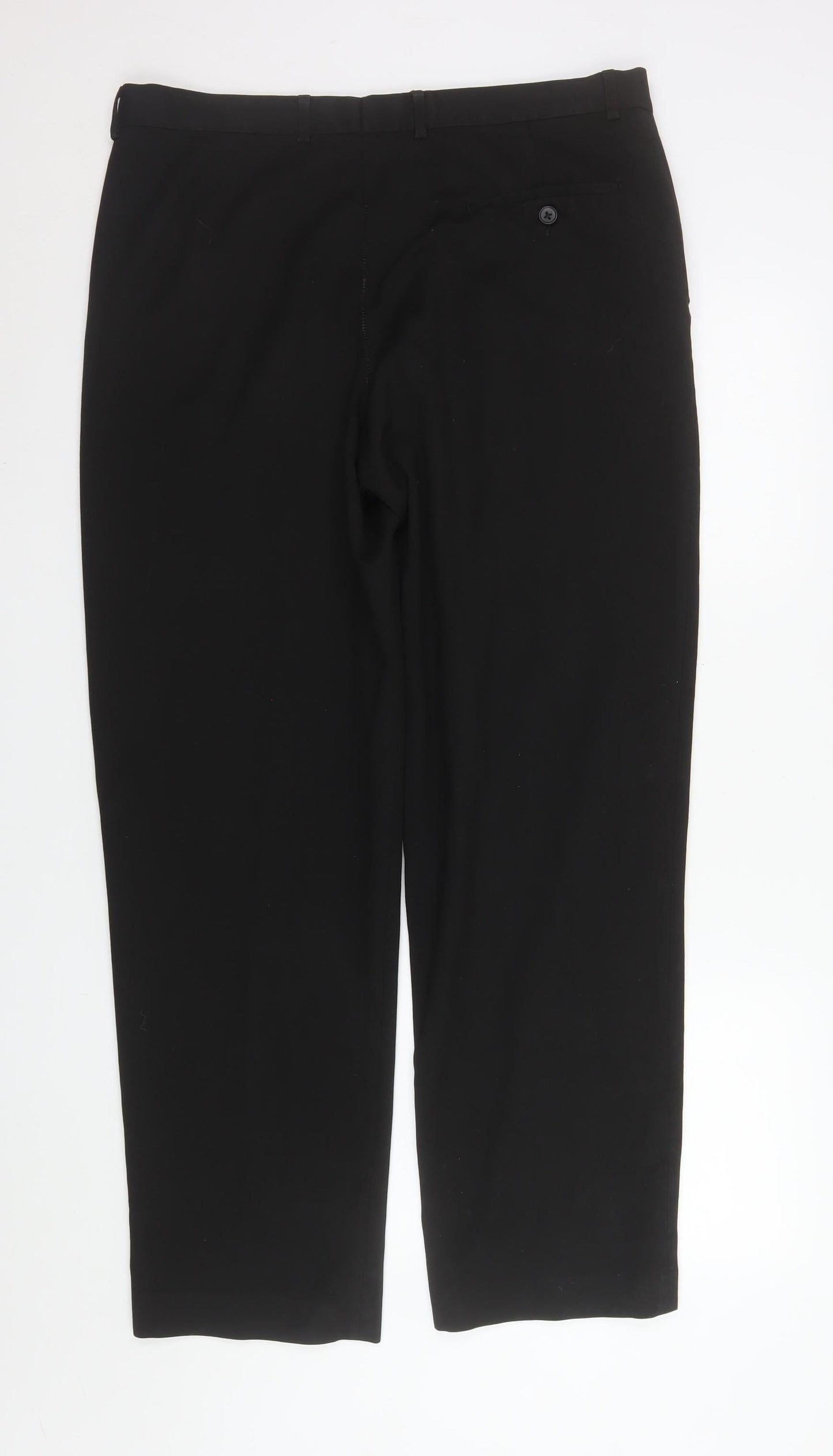 St Bernard Men’s Black 36x33 Regular Fit Dress Pants