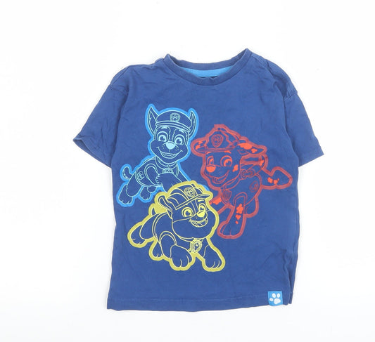 Dunnes Stores Boys Blue PAW Patrol Cotton T-Shirt 2-3 Years