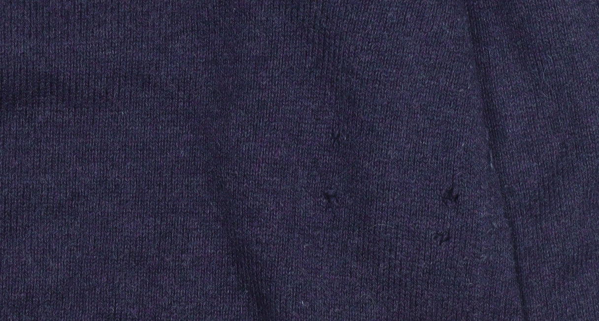 Simon Carter Men's Purple Cotton Cashmere Crew Neck Jumper Size M