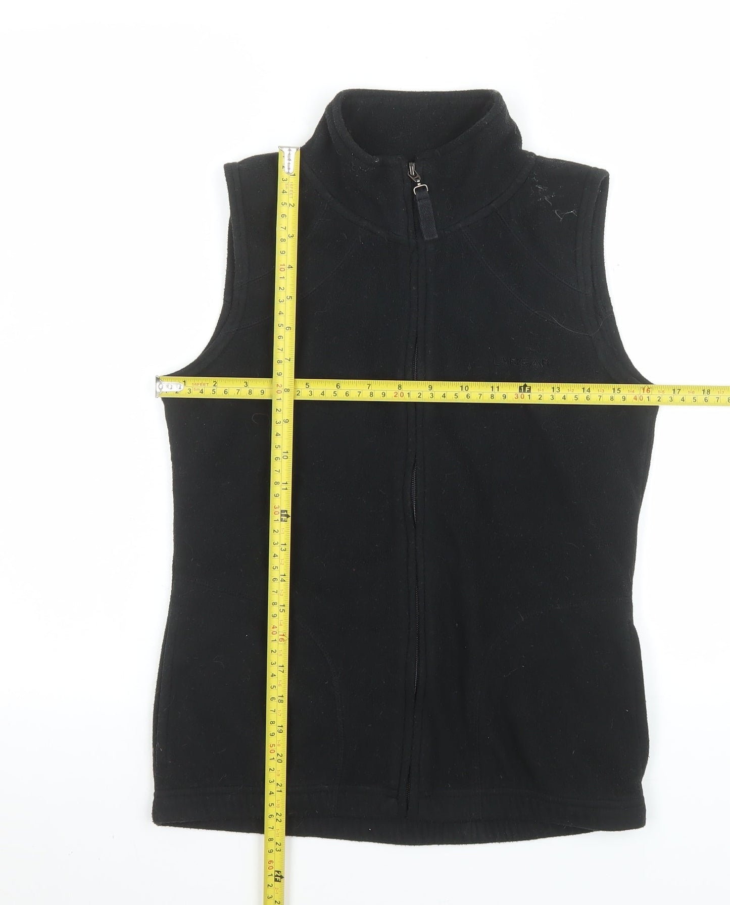 LA Gear Women’s Black Fleece Full Zip Sleeveless Waistcoat Size 10