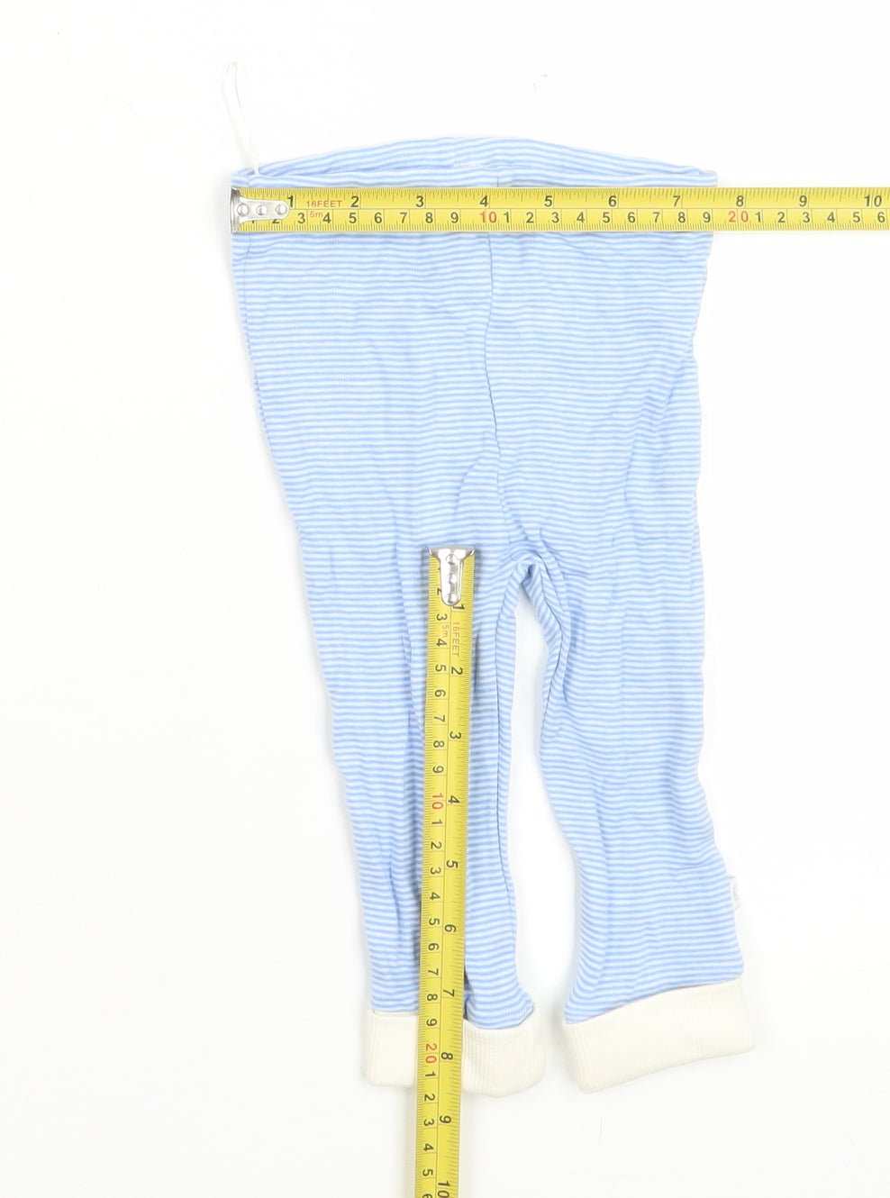 Leigh Tucker Willow Blue Striped Baby Outfit Set 6-9 Months Cotton