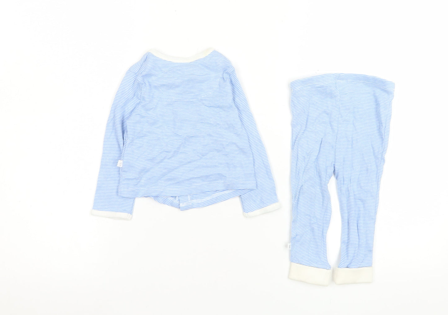 Leigh Tucker Willow Blue Striped Baby Outfit Set 6-9 Months Cotton
