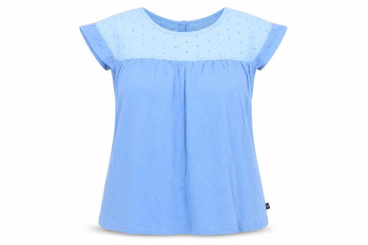 Regatta Women's Blue Tunic Style Blouse UK 16 Short Sleeve Viscose