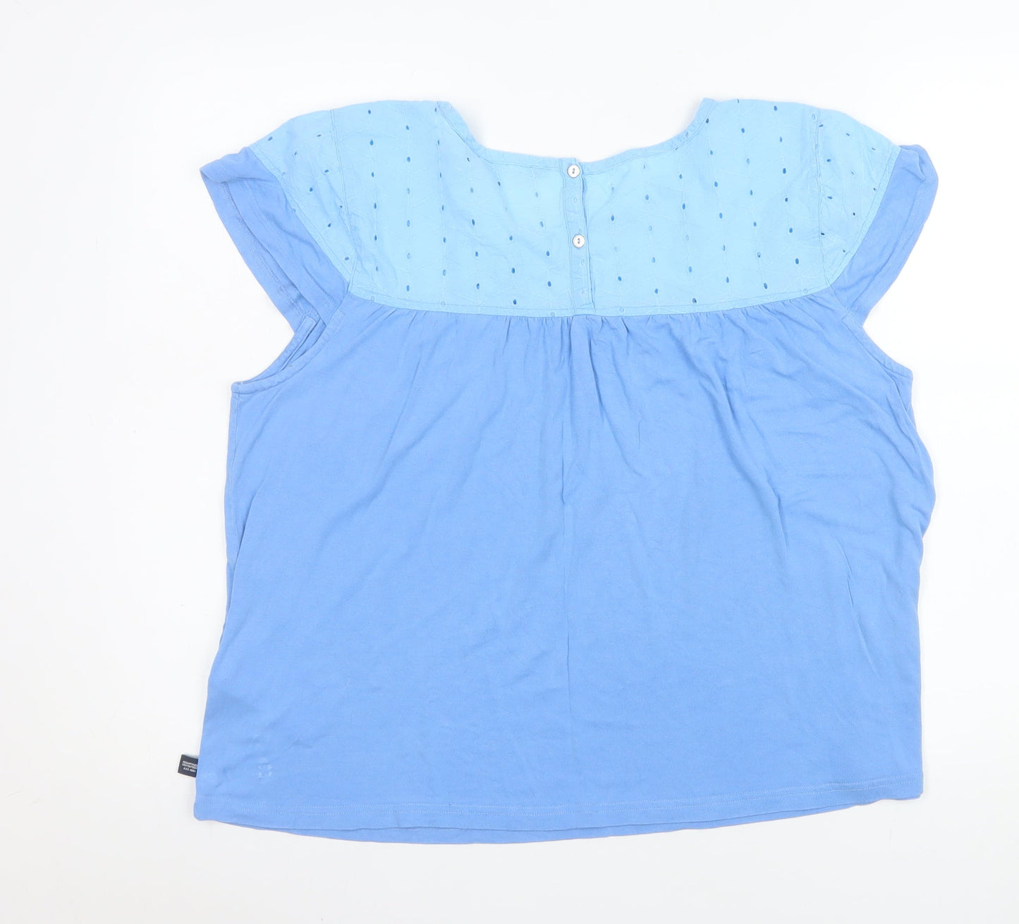 Regatta Women's Blue Tunic Style Blouse UK 16 Short Sleeve Viscose