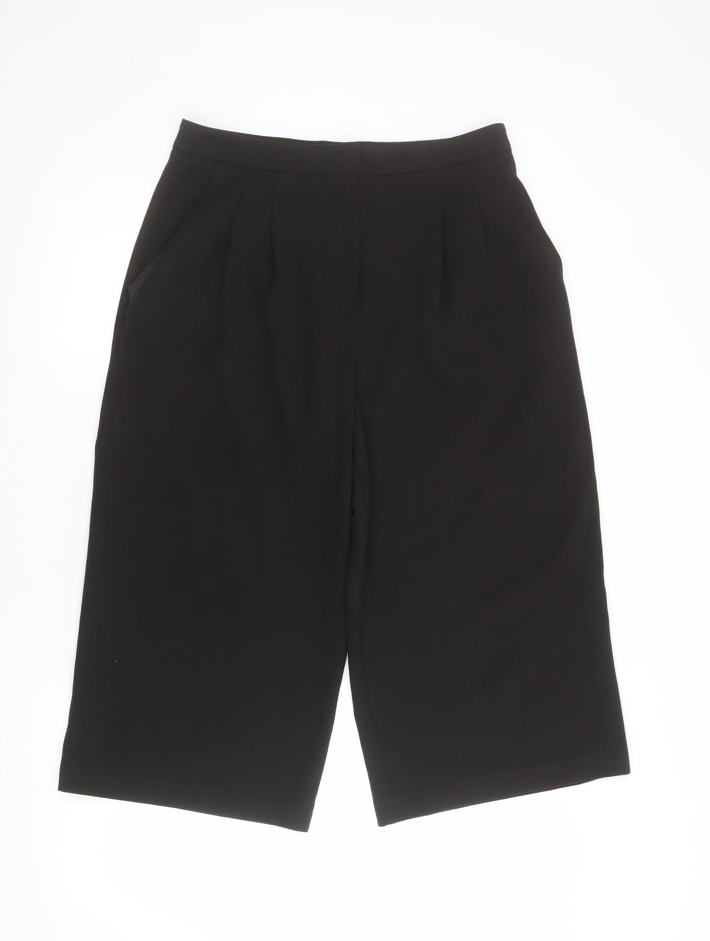 Dorothy Perkins Womens Black Culotte Shorts Size 10 Polyester Blend