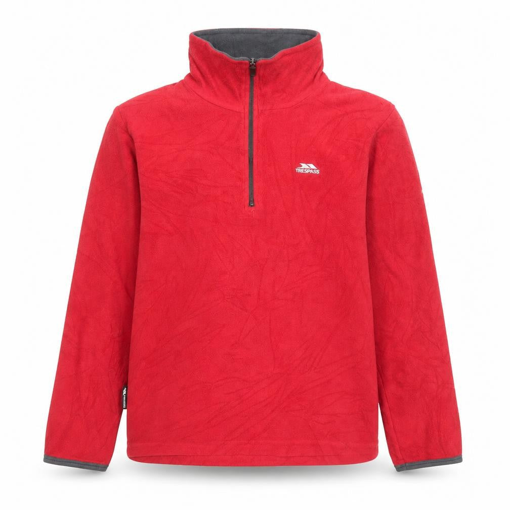 Trespass Boys Red Fleece 1/4 Zip Pullover Sweatshirt 9-10 Years