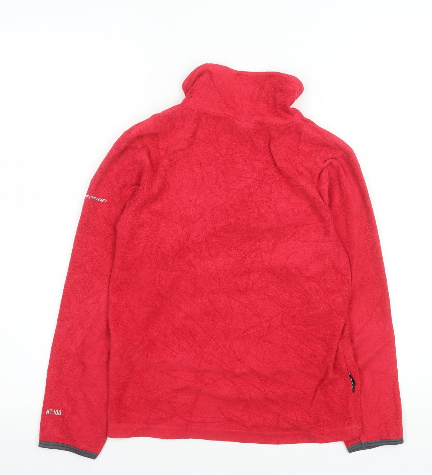 Trespass Boys Red Fleece 1/4 Zip Pullover Sweatshirt 9-10 Years