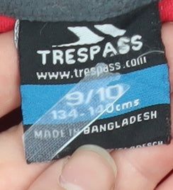 Trespass Boys Red Fleece 1/4 Zip Pullover Sweatshirt 9-10 Years