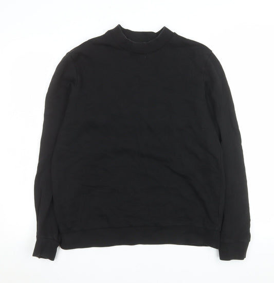 COS Men's Black Cotton Crew Neck Long Sleeve Sweatshirt L