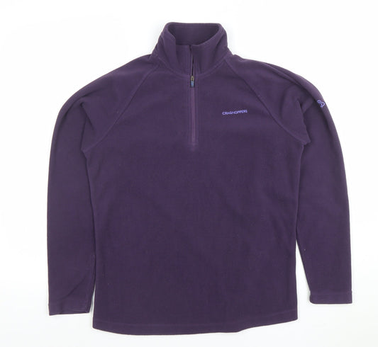 Craghoppers Women's Purple Fleece Half Zip Jacket Size 10