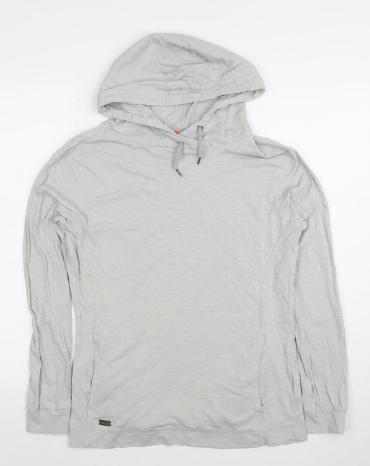 Regatta Women Grey Cotton Lightweight Pullover Hoodie UK 12