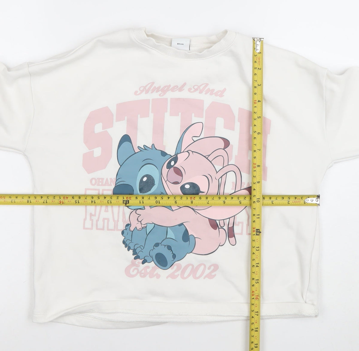 Disney Girls White Lilo & Stitch Pullover Sweatshirt 14 Years