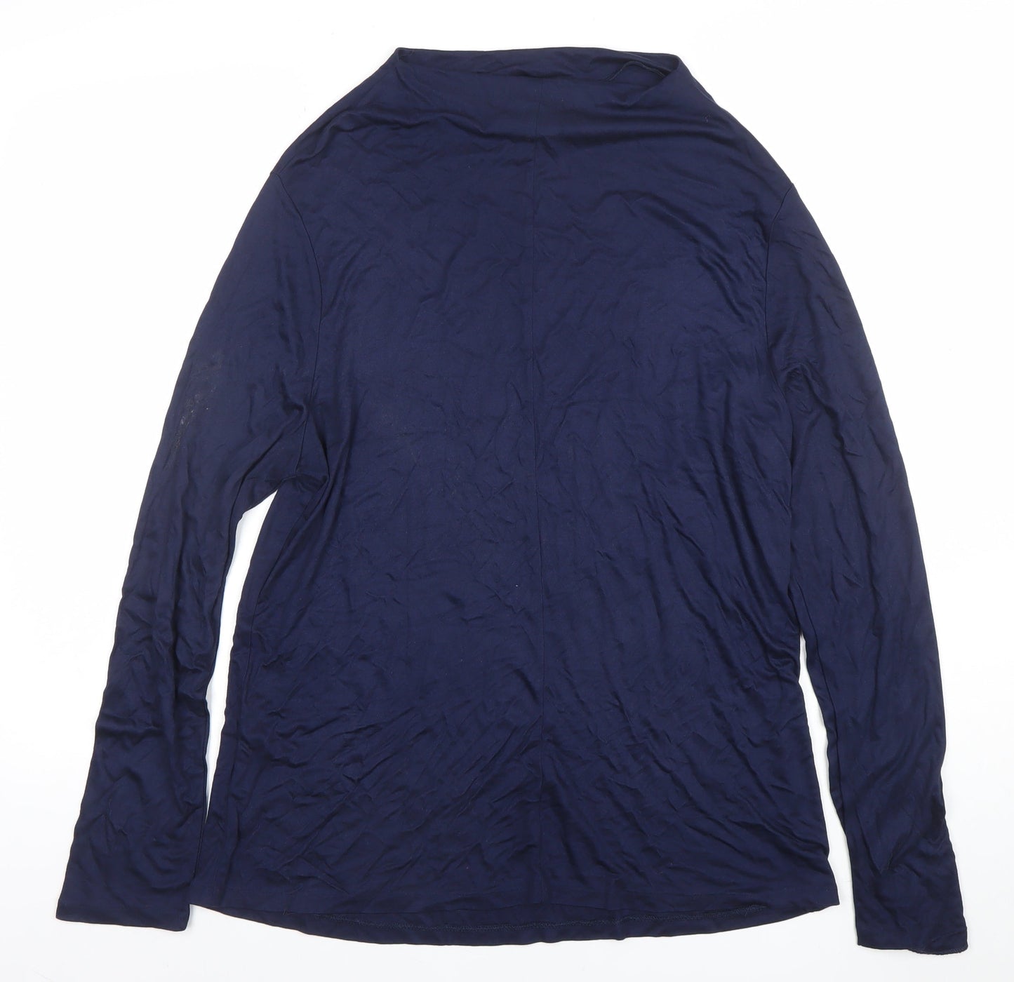 Jaeger Women's Blue Long Sleeve Viscose Basic Blouse Size 16