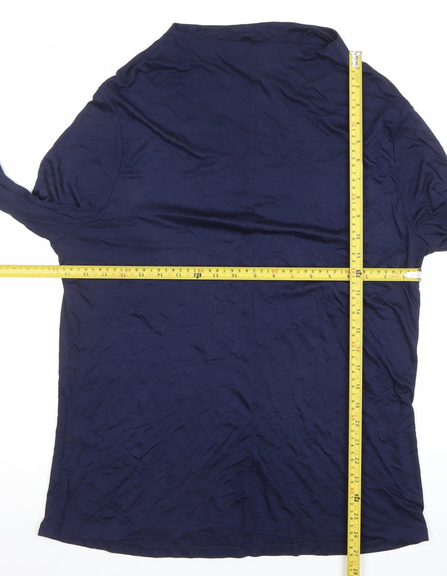 Jaeger Women's Blue Long Sleeve Viscose Basic Blouse Size 16