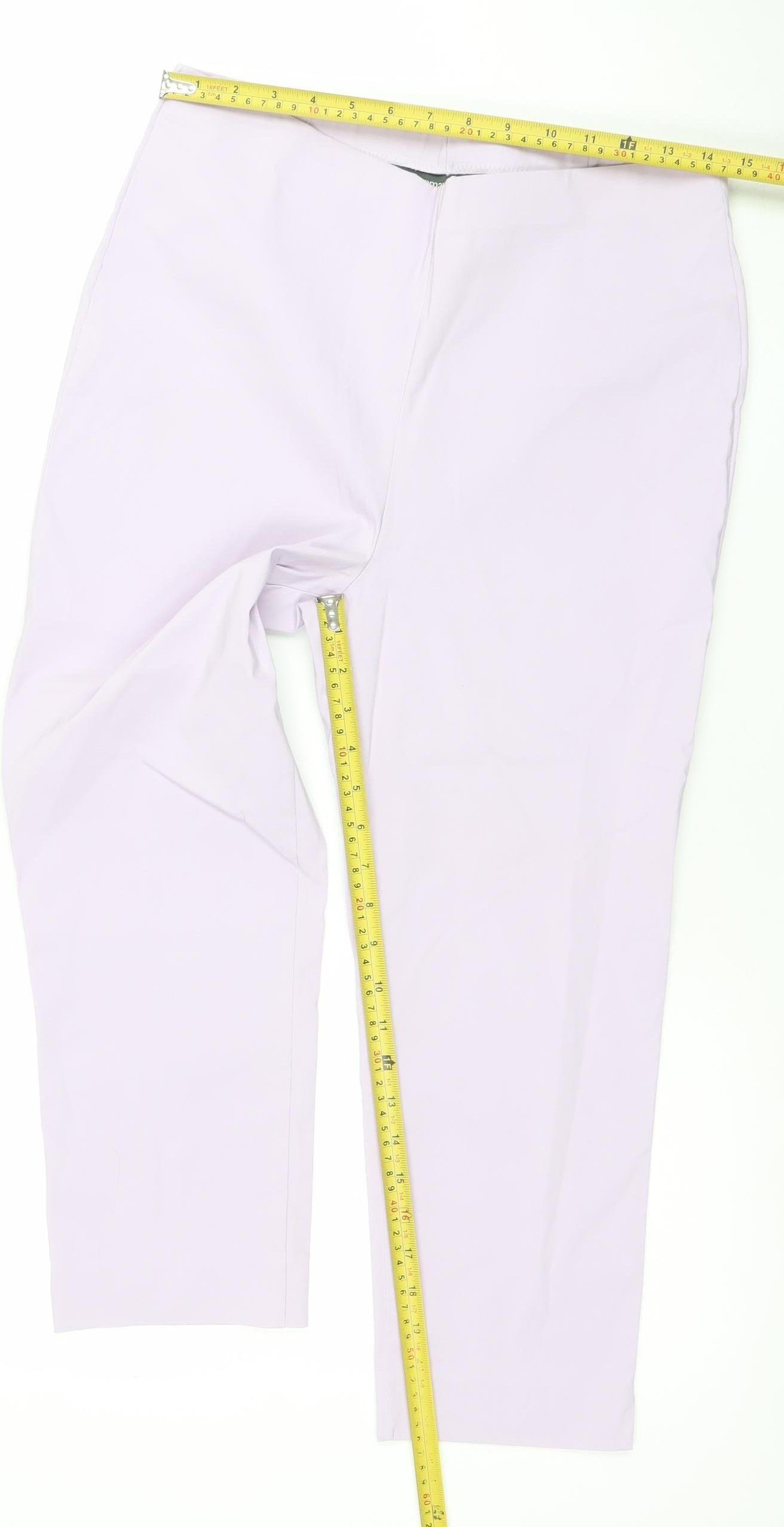 Bonmarché Women’s Purple Stretch Cotton Trousers Size 12