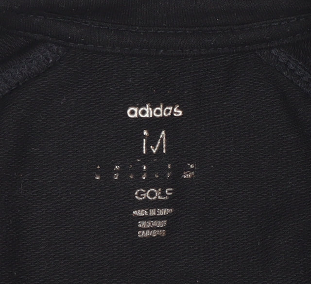 Adidas Womens Black Long Sleeve 1/4 Zip Golf Top Size M